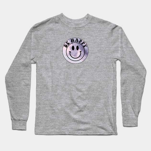 Be Happy Smiley Face Sky Long Sleeve T-Shirt by lolsammy910
